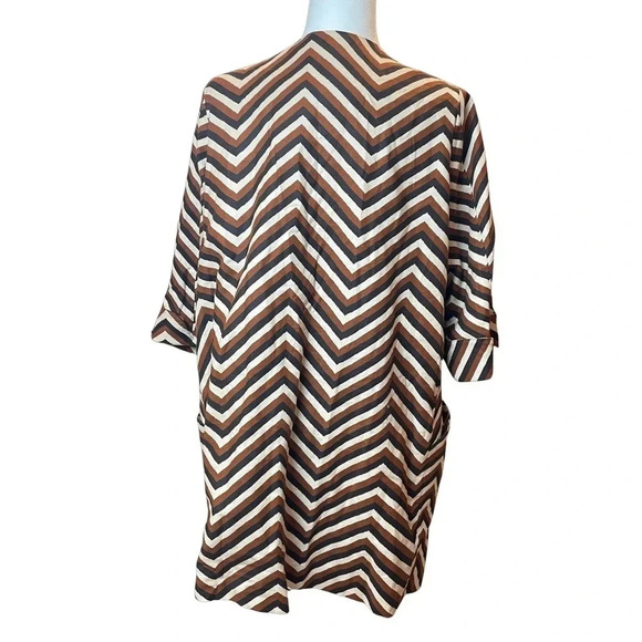 Anthropologie Eva Franco Chevron Car Coat - Picture 5 of 8